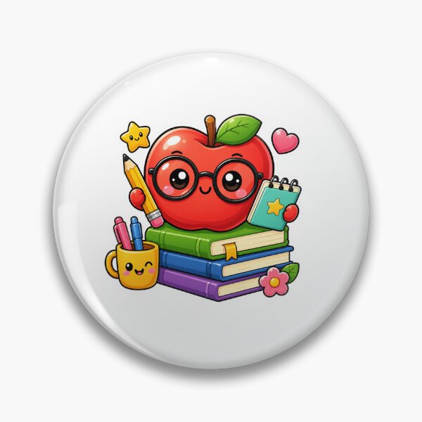 Item preview, Cute Teacher Apple | Kawaii School Teacher Gift designed and sold by Pixanova.