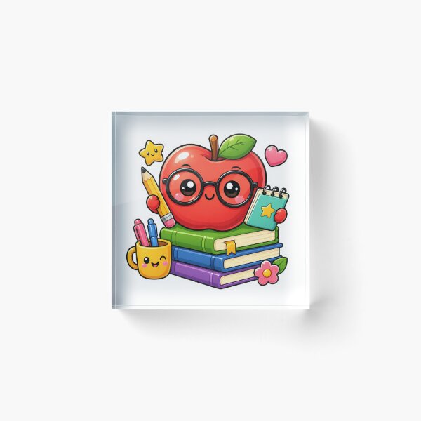 Item preview, Cute Teacher Apple | Kawaii School Teacher Gift designed and sold by Pixanova.