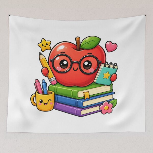 Item preview, Cute Teacher Apple | Kawaii School Teacher Gift designed and sold by Pixanova.