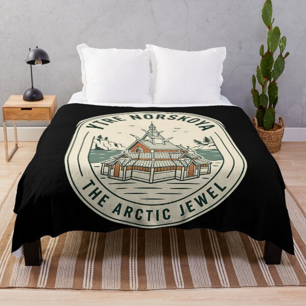 Item preview, Ytre Norskoya Norway Stave Church Vintage Travel Emblem designed and sold by k3rstman1.