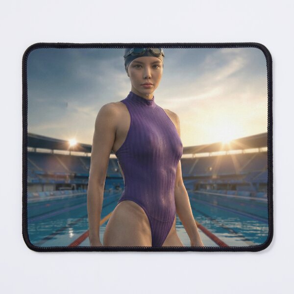 Item preview, Shion - Golden Hour Poolside | Competitive Swimwear Art designed and sold by Atelier Shion.