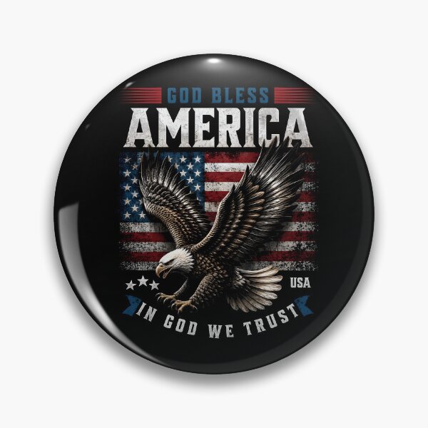 Item preview, God Bless America - Majestic Bald Eagle & Vintage USA Flag Patriotic Design designed and sold by Peter Kaul.