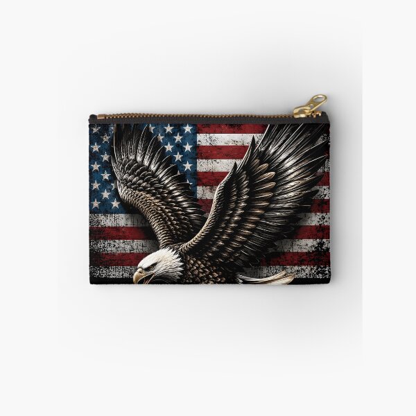 Item preview, God Bless America - Majestic Bald Eagle & Vintage USA Flag Patriotic Design designed and sold by Peter Kaul.