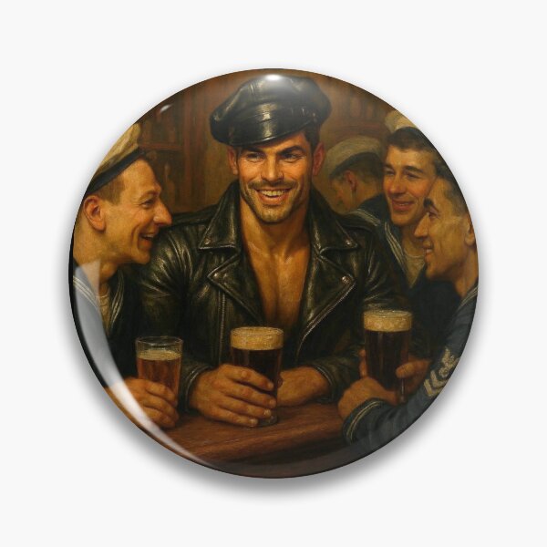 Item preview, 1940's London Tom of Finland Tribute - All The Sailors Love A Biker - Gay Leather Daddy designed and sold by ItsAKinkThing.