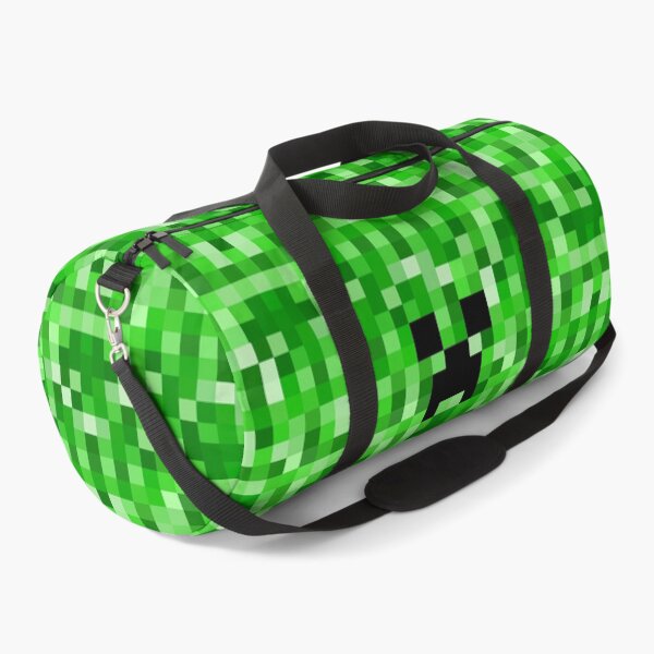 Item preview, Green blocky gaming pattern creepe designed and sold by Infdesigner.
