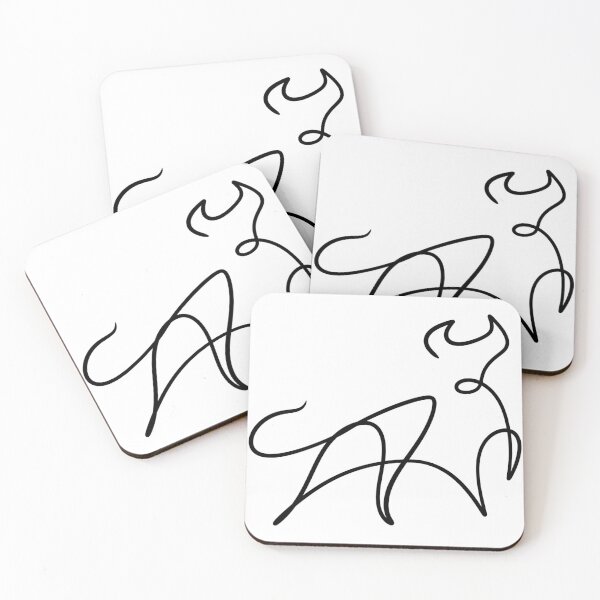 Item preview, Minimalist One Line Bull Art - Taurus Zodiac Sign Aesthetic designed and sold by LYAN-STORE.