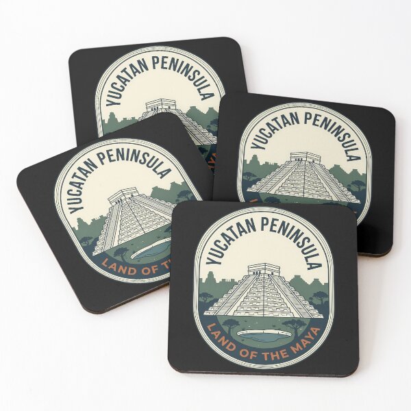 Item preview, Yucatan Peninsula Maya Pyramid Vintage Travel Emblem designed and sold by k3rstman1.