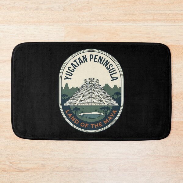 Item preview, Yucatan Peninsula Maya Pyramid Vintage Travel Emblem designed and sold by k3rstman1.