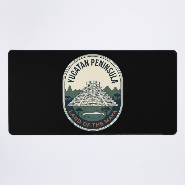 Item preview, Yucatan Peninsula Maya Pyramid Vintage Travel Emblem designed and sold by k3rstman1.