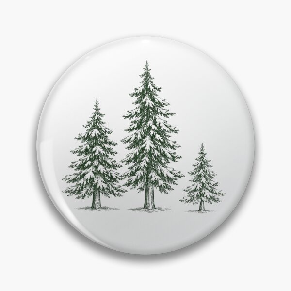 Item preview, Evergreen Trio: Minimalist Pine Tree Forest Illustration designed and sold by 63Hotpeppers.