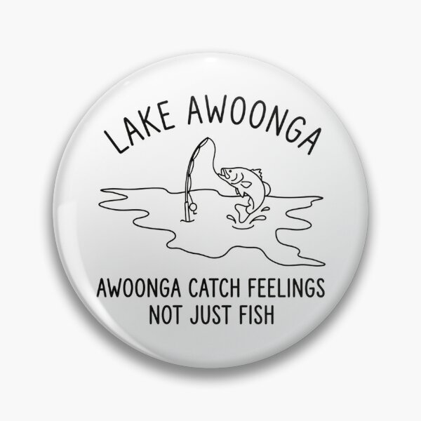 Item preview, Lake Awoonga Catch Feelings Fishing Line Art Illustration designed and sold by Yellowriversss.