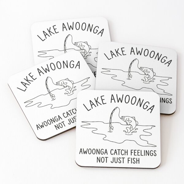 Item preview, Lake Awoonga Catch Feelings Fishing Line Art Illustration designed and sold by Yellowriversss.