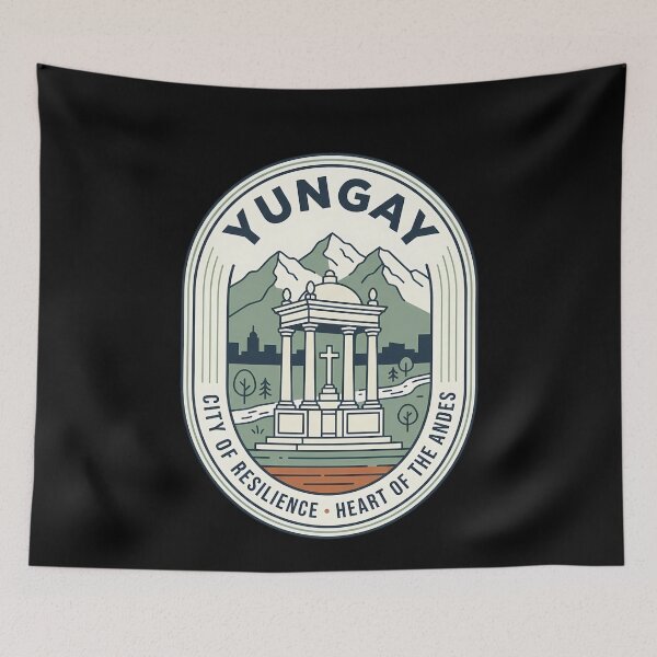 Item preview, Yungay Peru Vintage Travel Emblem Andes Mountains designed and sold by k3rstman1.