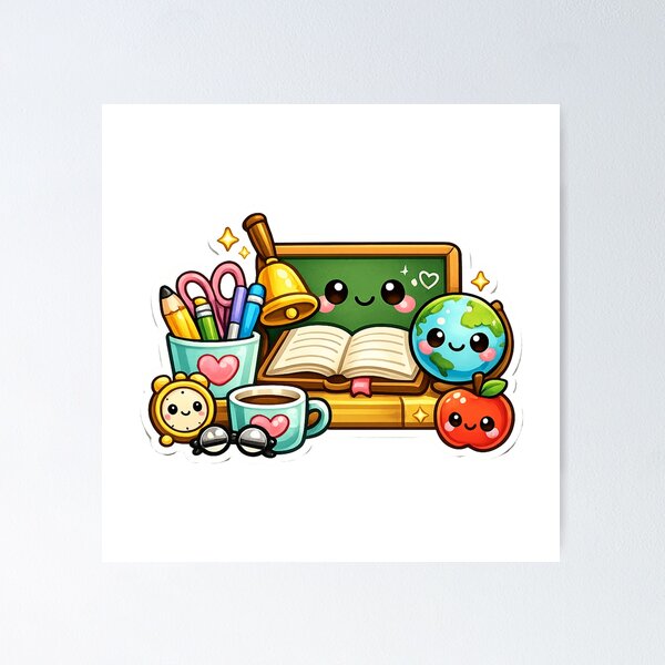 Item preview, Cute Classroom Essentials | Kawaii Teacher School Gift designed and sold by Pixanova.