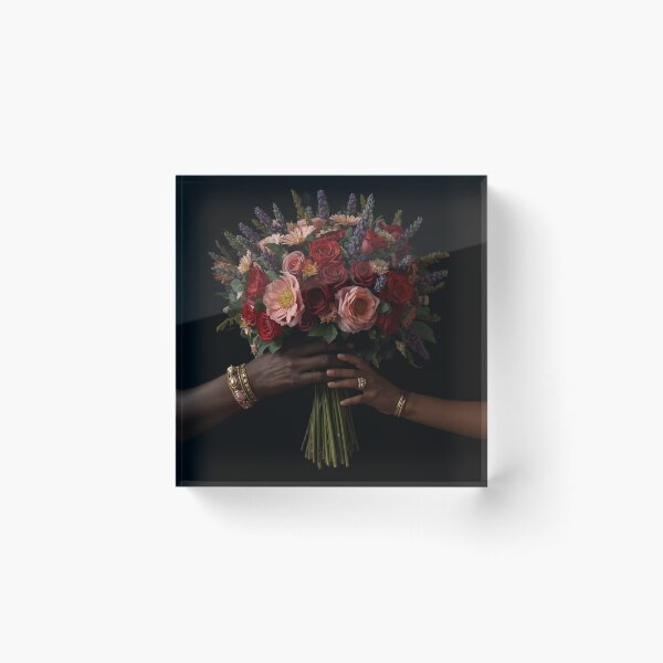 Item preview, Grandmother and Grandchild Hands Holding Flowers | Black Family Bouquet Botanical Art | Generational Love Floral Print T-Shirt designed and sold by Desolaa_Arts.