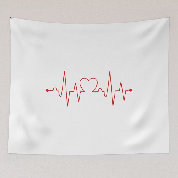 Item preview, Red Heartbeat EKG Pulse Line designed and sold by Dmo3HarkoArt.