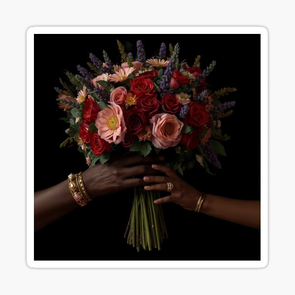 Item preview, Grandmother and Grandchild Hands Holding Flowers | Black Family Bouquet Botanical Art | Generational Love Floral Print T-Shirt designed and sold by Desolaa_Arts.