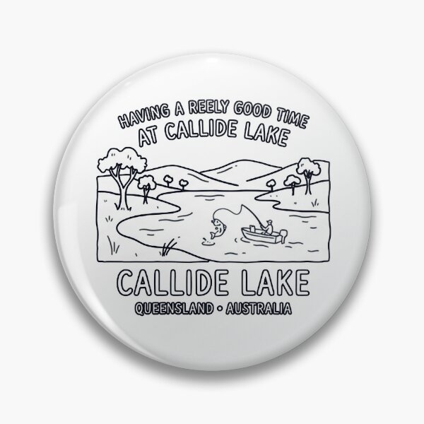Item preview, Callide Lake Queensland Funny Fishing Australia Line Art designed and sold by Yellowriversss.