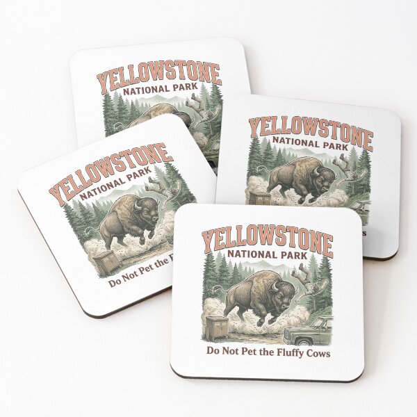 Item preview, Yellowstone Do Not Pet The Fluffy Cows , Funny Bison Meme , National Park designed and sold by ArtCreations79.