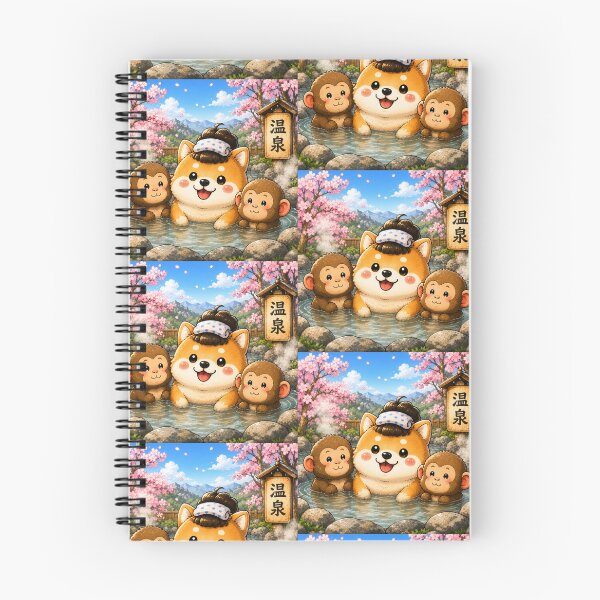 Item preview, SHIBAMARU Sakura Onsen Sticker | Cute Shiba Inu Cherry Blossom Hot Spring designed and sold by ComKomuJapan.