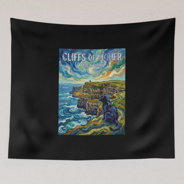 Item preview, Ireland Cliffs of Moher Travel Art designed and sold by dudelinart.