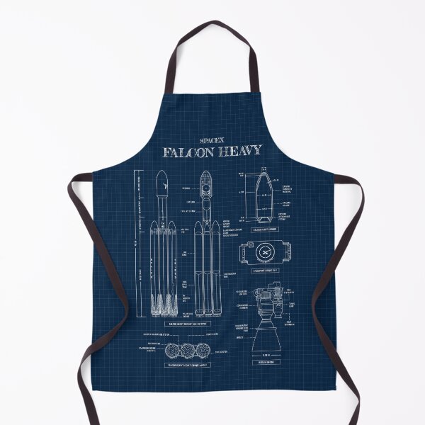 Item preview, SPACEX: Falcon Heavy (Navy Blueprint) designed and sold by BGALAXY.