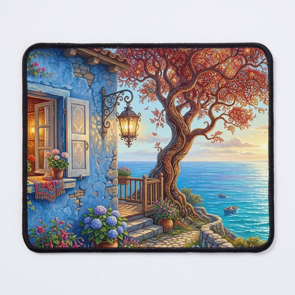 Item preview, Mediterranean evening tranquility by the sea designed and sold by Sigtrix.
