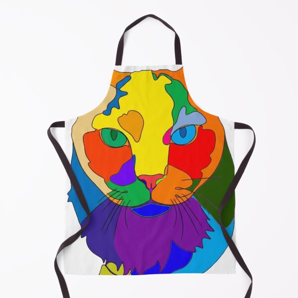 Item preview, Rainbow Mosaic Feline Pop Art Portrait designed and sold by Komatoya.