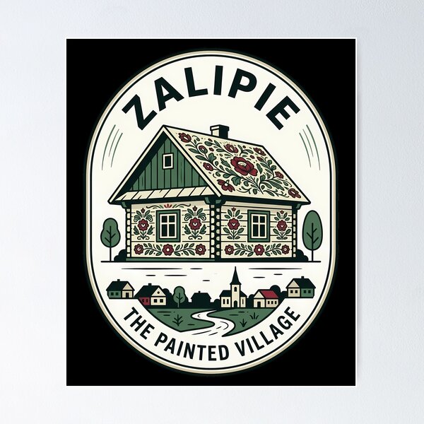 Item preview, Zalipie Poland Folk Art Vintage Travel Emblem designed and sold by k3rstman1.