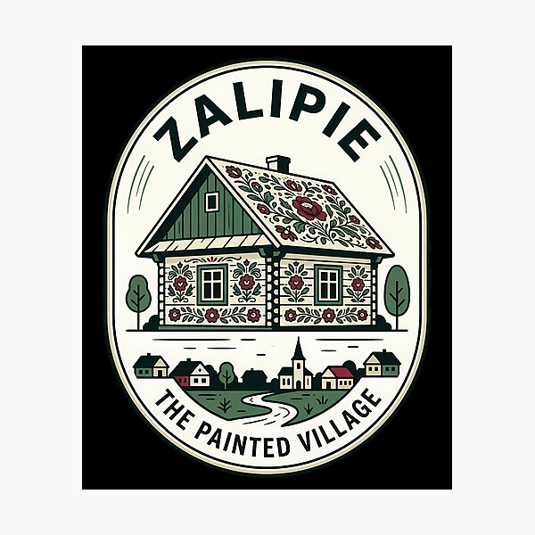 Item preview, Zalipie Poland Folk Art Vintage Travel Emblem designed and sold by k3rstman1.