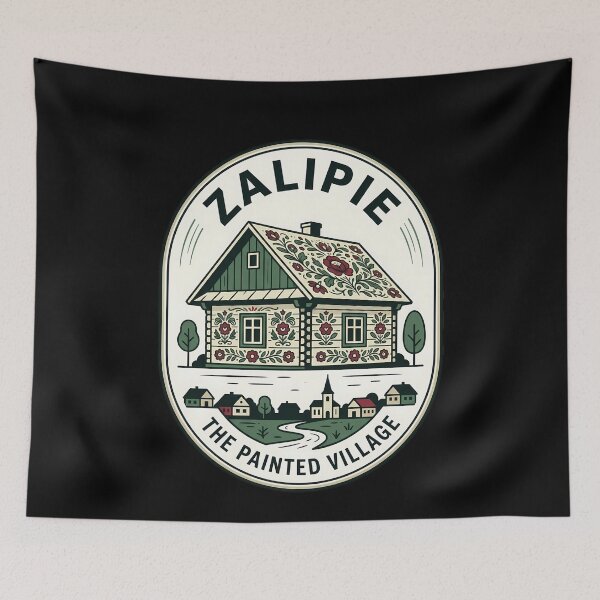 Item preview, Zalipie Poland Folk Art Vintage Travel Emblem designed and sold by k3rstman1.