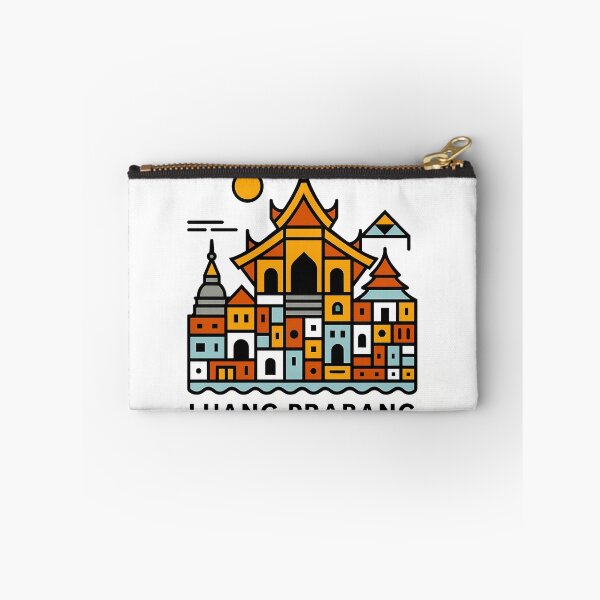 Item preview, Luang Prabang Laos Travel Poster - Abstract Buddhist Temple Art designed and sold by OzzFrequency.