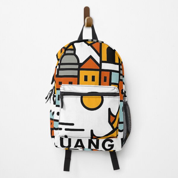 Item preview, Luang Prabang Laos Travel Poster - Abstract Buddhist Temple Art designed and sold by OzzFrequency.