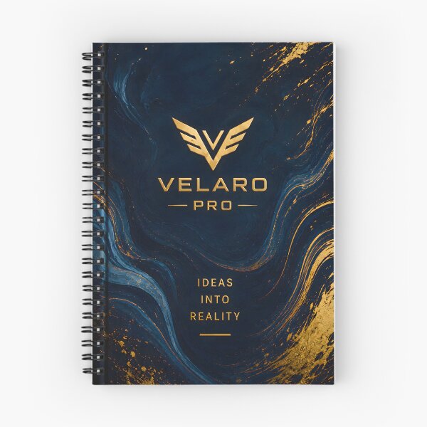 Artikelvorschau, VELARO PRO | Ideen-zur-Verwirklichung-Tagebuch | Luxuriöses Notizbuch in blauem und goldenem Marmor-Look | Premium-Motivationskalender | Executive-Planer entworfen und verkauft von Velaro Pro.