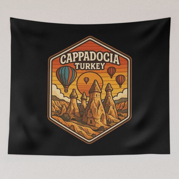 Item preview, Cappadocia Turkey Anatolia Retro designed and sold by TomFrontierArt.