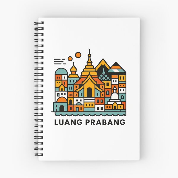 Item preview, Luang Prabang Laos Travel Poster - Abstract Buddhist Temple Art designed and sold by OzzFrequency.