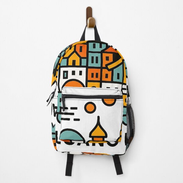 Item preview, Luang Prabang Laos Travel Poster - Abstract Buddhist Temple Art designed and sold by OzzFrequency.