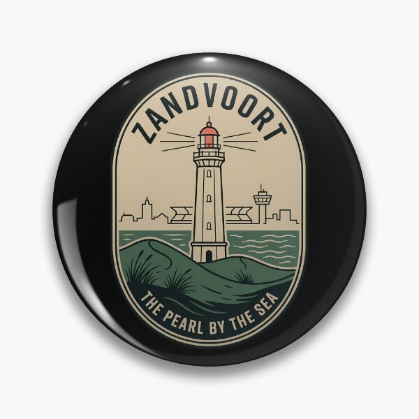 Item preview, Zandvoort Netherlands Vintage Travel Emblem Lighthouse designed and sold by k3rstman1.