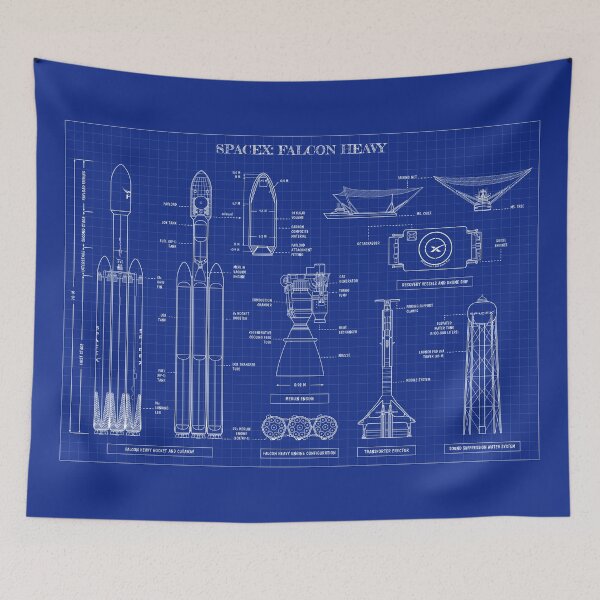 Item preview, SPACEX: Falcon Heavy (Blueprint) designed and sold by BGALAXY.
