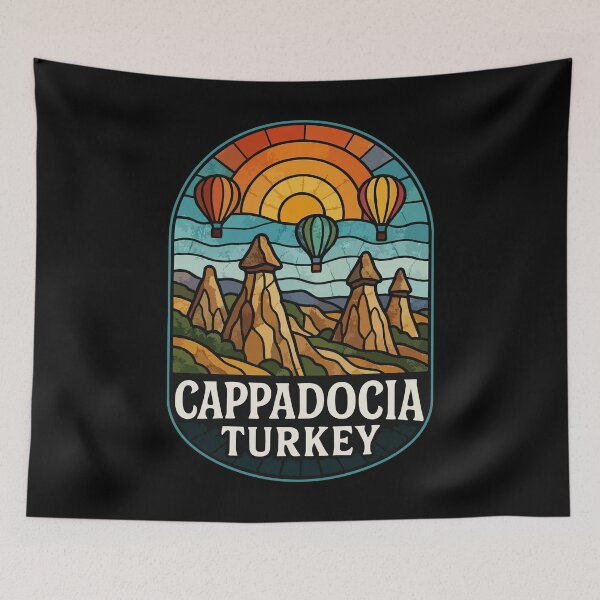 Item preview, Cappadocia Anatolia Turkey Stained Glass Art designed and sold by TomFrontierArt.