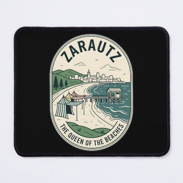 Item preview, Zarautz Spain Queen of Beaches Vintage Travel Emblem designed and sold by k3rstman1.