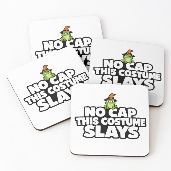 Item preview, Funny Halloween Frog Sticker | No Cap This Costume Slays | Cute Spooky Season Gift designed and sold by Moss & Mellow.
