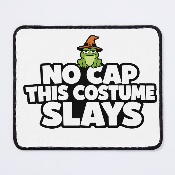Item preview, Funny Halloween Frog Sticker | No Cap This Costume Slays | Cute Spooky Season Gift designed and sold by Moss & Mellow.