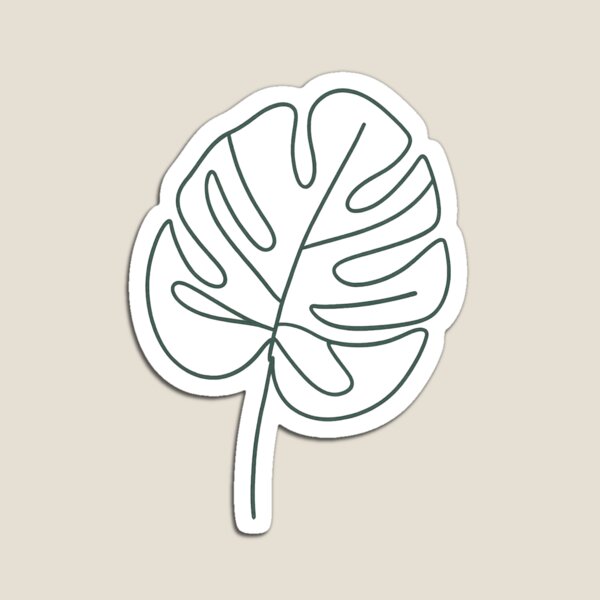 Item preview, Monstera Leaf Line Art designed and sold by Velvet-motive.