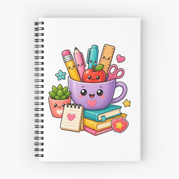 Item preview, Cute Teacher Coffee Mug Sticker with Kawaii School Supplies designed and sold by Pixanova.
