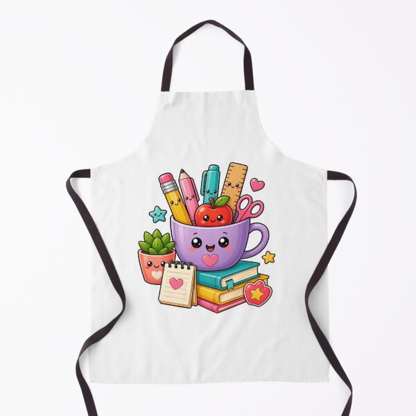 Item preview, Cute Teacher Coffee Mug Sticker with Kawaii School Supplies designed and sold by Pixanova.