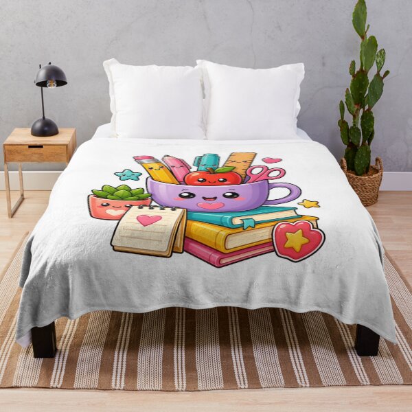 Item preview, Cute Teacher Coffee Mug Sticker with Kawaii School Supplies designed and sold by Pixanova.
