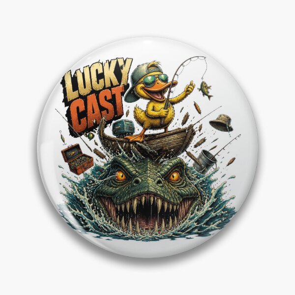 Item preview, Lucky Cast Duck Fishing Monster Comic designed and sold by Cavalier-org.