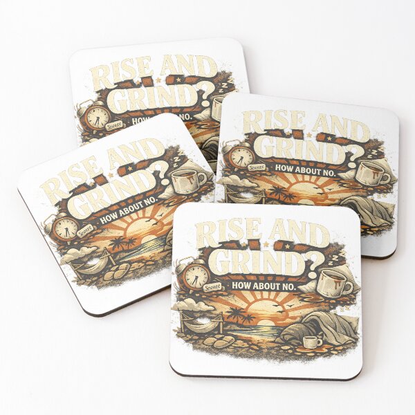 Item preview, Rise and Grind? How About No – Anti‑Hustle Vintage Coffee Art designed and sold by EdgeSphere.