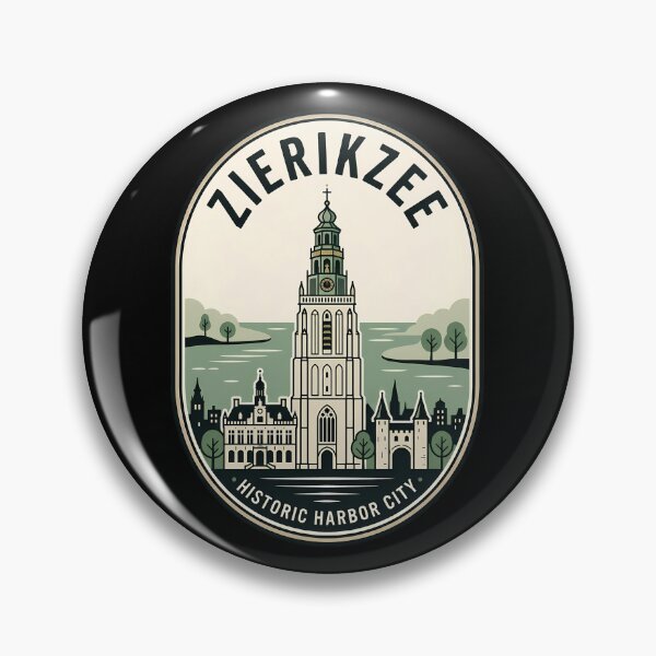 Item preview, Zierikzee Netherlands Vintage Travel Emblem Harbor City designed and sold by k3rstman1.
